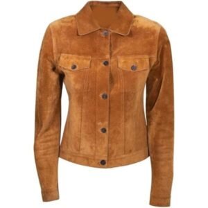 Truckerjacke aus Wildleder für Damen
