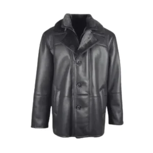 Alex Black Shearling Pelz-Fahrmantel