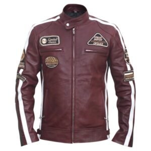Herren Lederjacke in Bordeauxrot (limitierte Auflage)