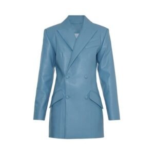 Aleksandre Akhalkatsishvili Replik eines blauen Lederblazers