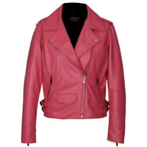 Carol Biker-Lederjacke aus Lammleder mit schmal zulaufender Passform