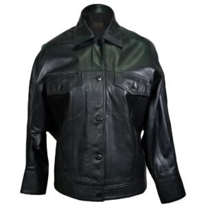 Klassisches Damen-Schafsfellhemd, Lederjacke