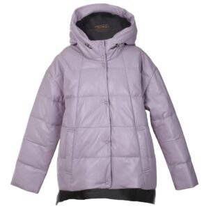 Dora Kapuzen-Steppjacke aus Schaffellleder