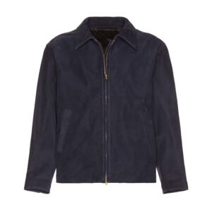 Herren-Wildlederjacke in Marineblau