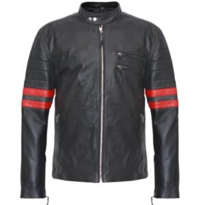 Herren Hybrid Mayhem Schaffelllederjacke