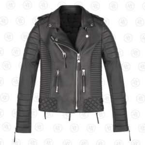 Schwarze Lederjacke von Kay Michaels