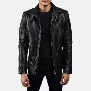 Legacy Bikerjacke aus schwarzem Leder