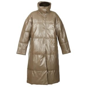 Damen Mellisa Leder-Steppmantel