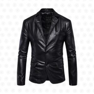 Lederjacke für Herren mit Reverskragen