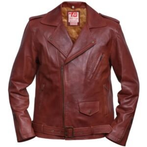 Herren Motorradjacke aus braunem Leder