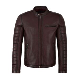 Motorrad-Café-Racer-Lederjacke für Herren aus Lammleder