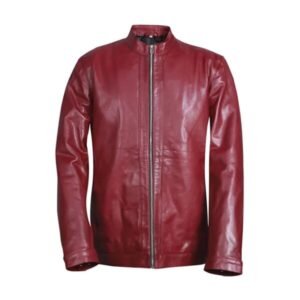 Rote Lederjacke für Herren