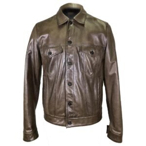 Herren-Jacke aus Lammleder mit Knopfleiste