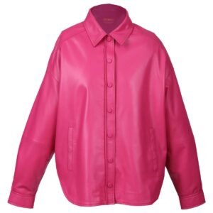 Damen Mia Oversized Hemdjacke aus Schaffellleder