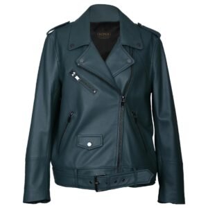 Mira Biker-Lederjacke für Damen mit Gürtel aus Lammleder