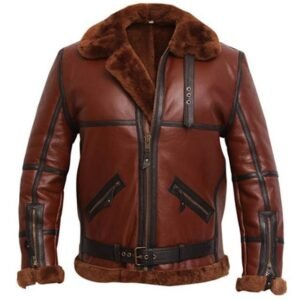 Authentische britische RAF-Bomberjacke aus Shearling für Herren