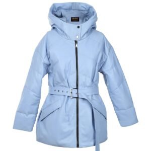 Sophia Frost Gürtel-Steppmantel aus Lammleder