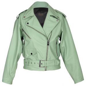 Stella Biker-Lederjacke für Damen mit Gürtel aus Lammfell
