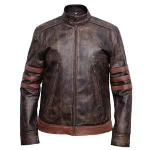 Hugh Jackman Wolverine Herren-Schafslederjacke