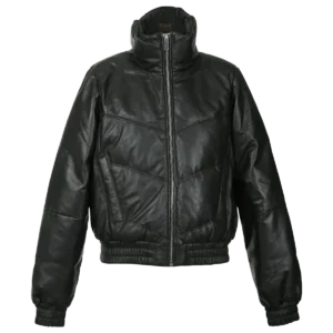 Iris Leder-Pufferjacke