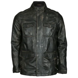 Matt Patch Pocket Biker Lederjacke
