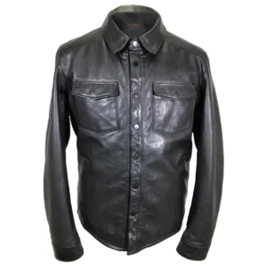 Herren Lederhemdjacke