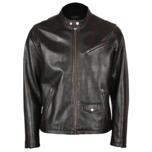 Herren-Biker-Lederjacke