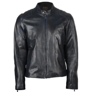 Biker-Lederjacke für Herren mit schmal zulaufenden Ärmeln