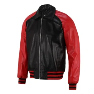 Bomber-Baseball-Unijacke für Herren aus Lammleder