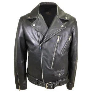 Ravin Lederjacke im Biker-Stil mit Gürtel