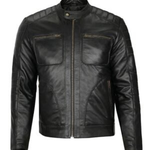 Anthony Klassische Biker-Lederjacke