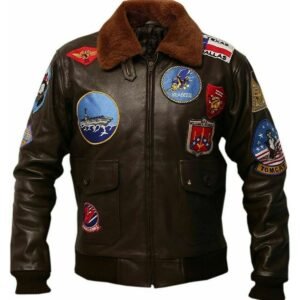 Herren-Fliegerjacke aus Schaffell im Tom-Cruise-Stil
