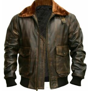Herren G1 Aviator A2 Bomber Lederjacke