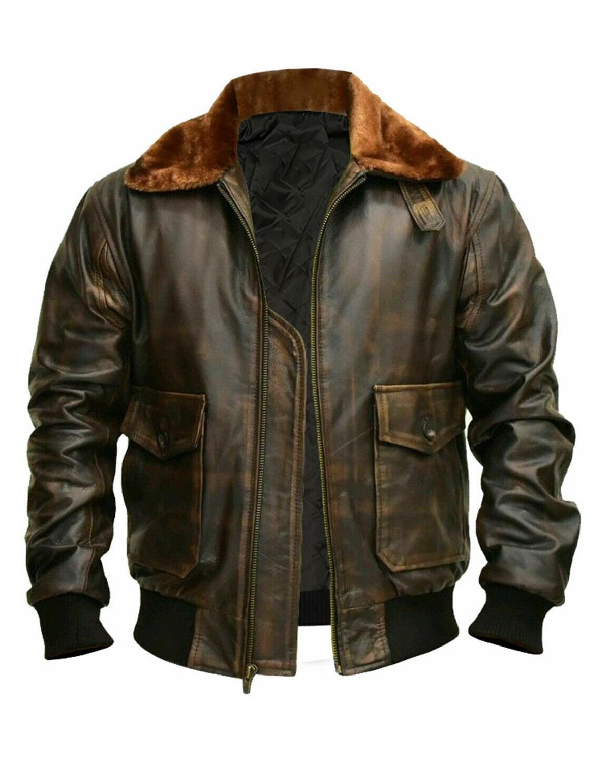 Herren G1 Aviator A2 Bomber Lederjacke