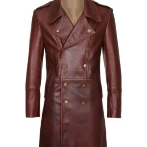 Herren-Lederjacke im Militärstil