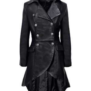 Agnes langer gotischer Ledermantel