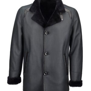 Nash einreihiger Ledermantel