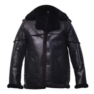Herren-Lederjacke mit Lammfellfutter